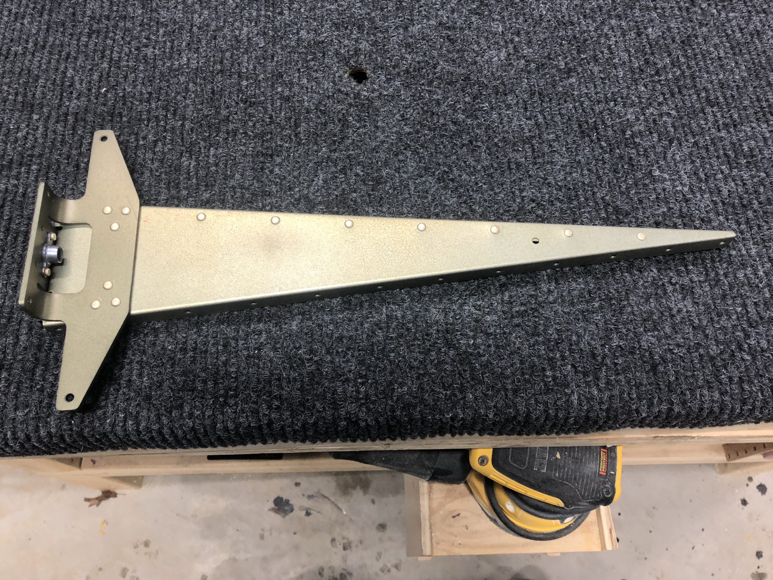 First rivets in the rudder