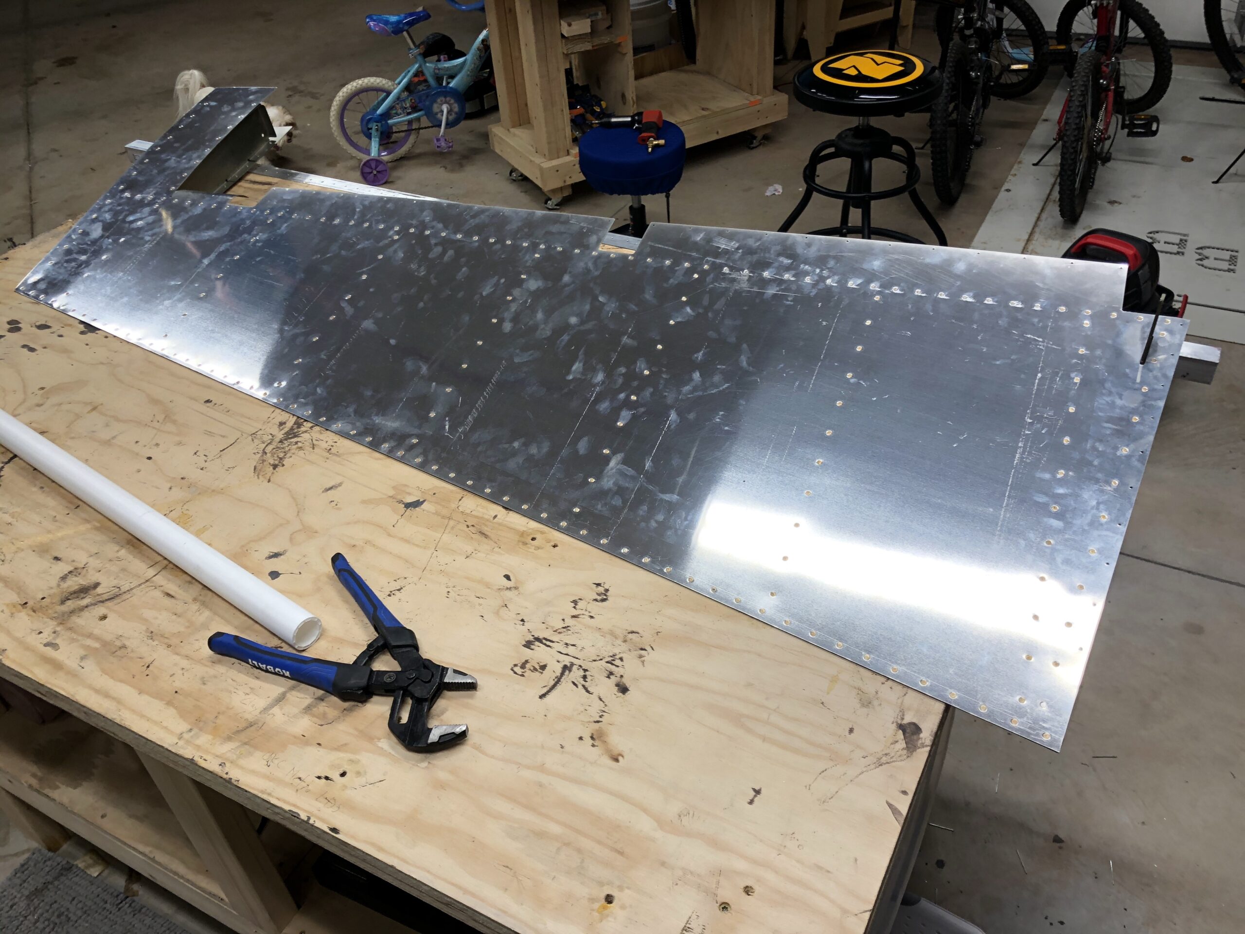 Rudder Trailing Edge Riveted