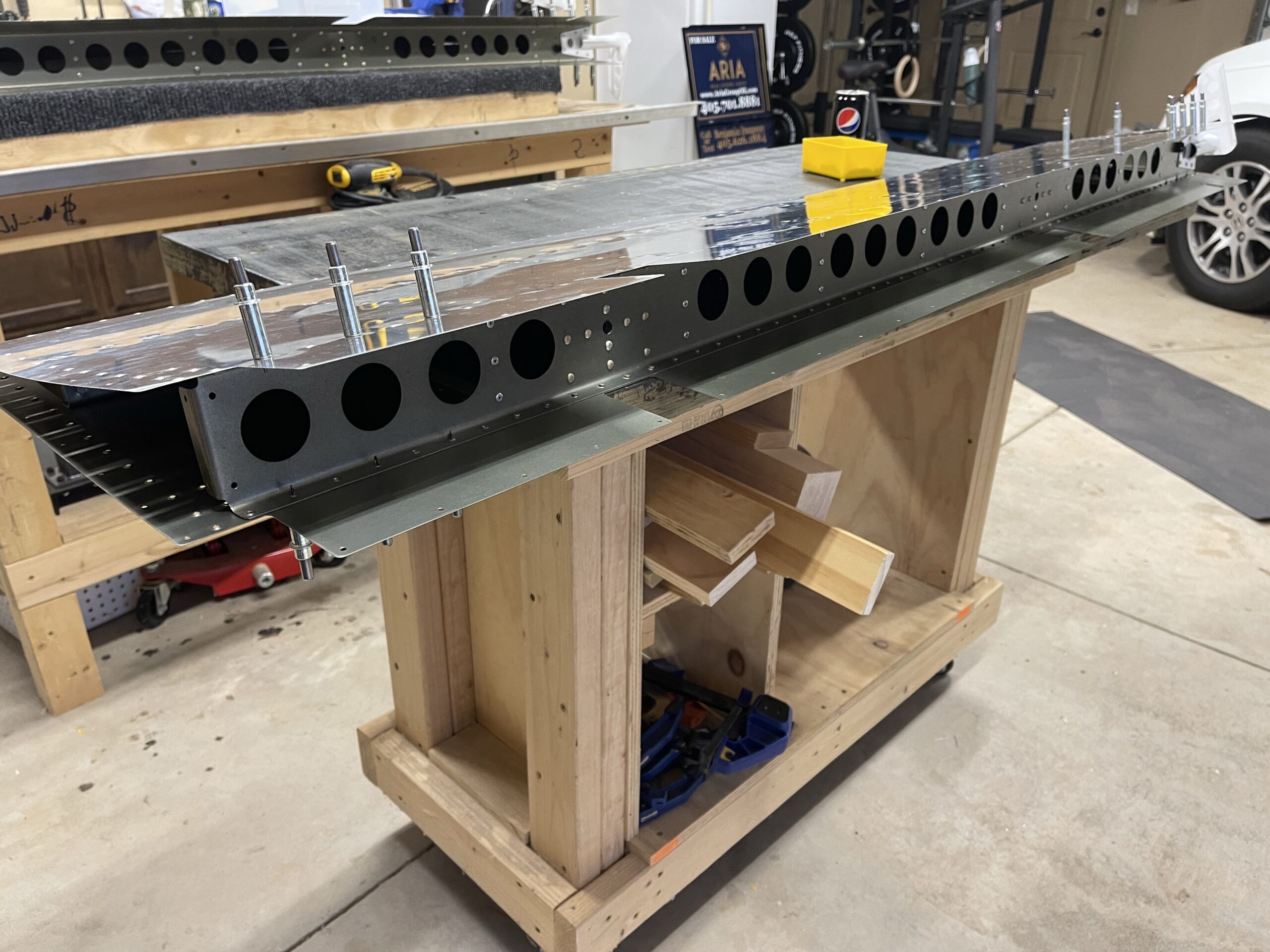 Elevator Spar Riveting Completed