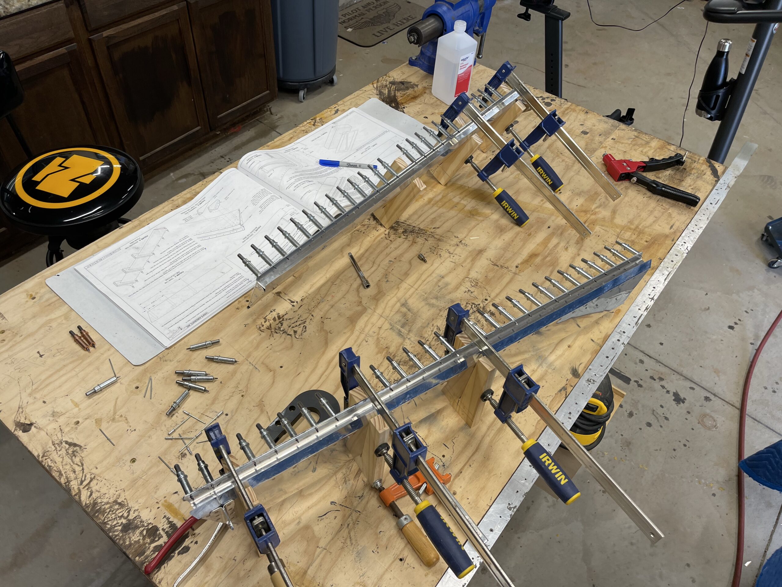 Trim Tabs Sealed up and Hinge Partially Installed