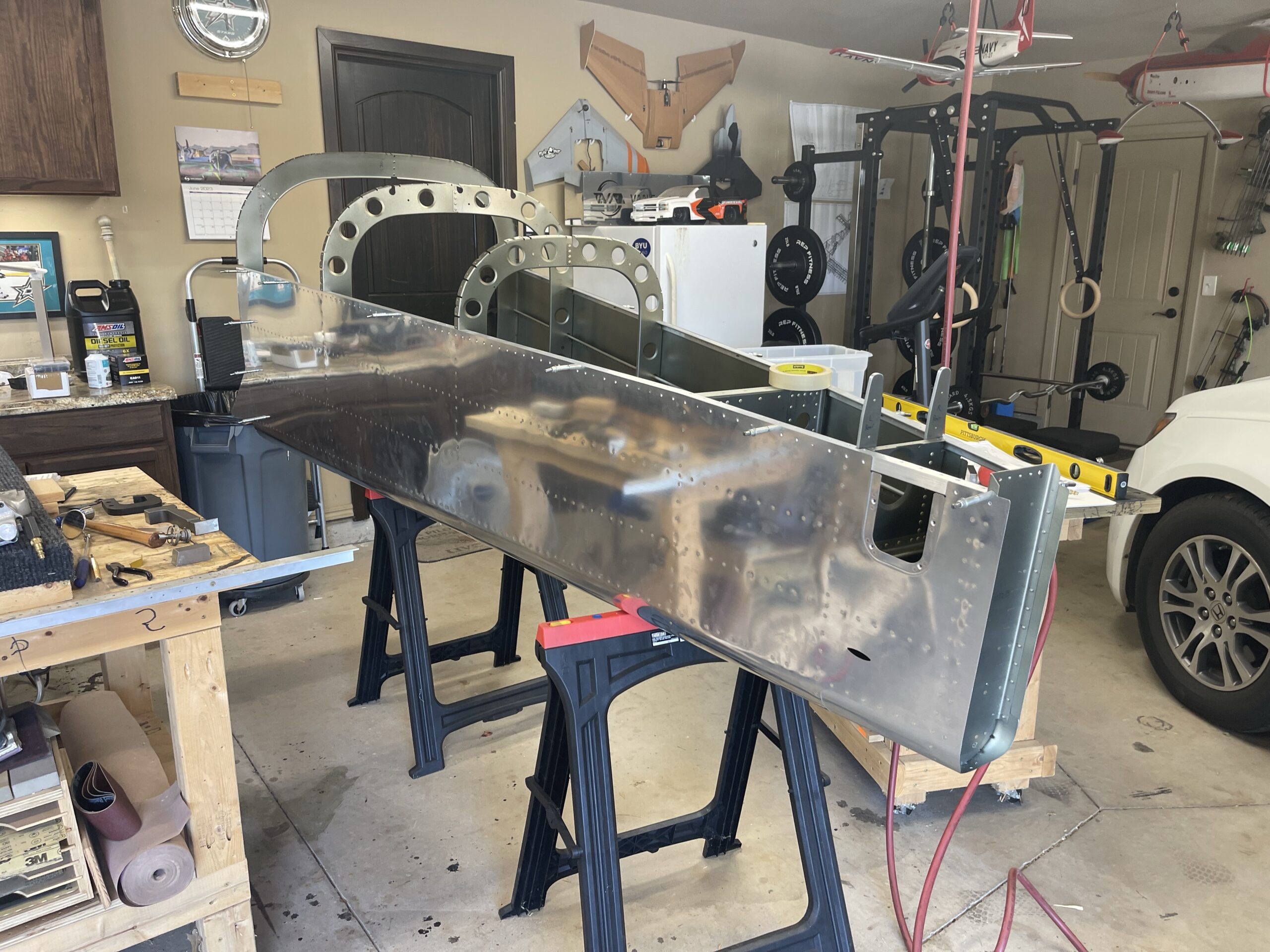 All Side and Bottom Skin Rivets Completed