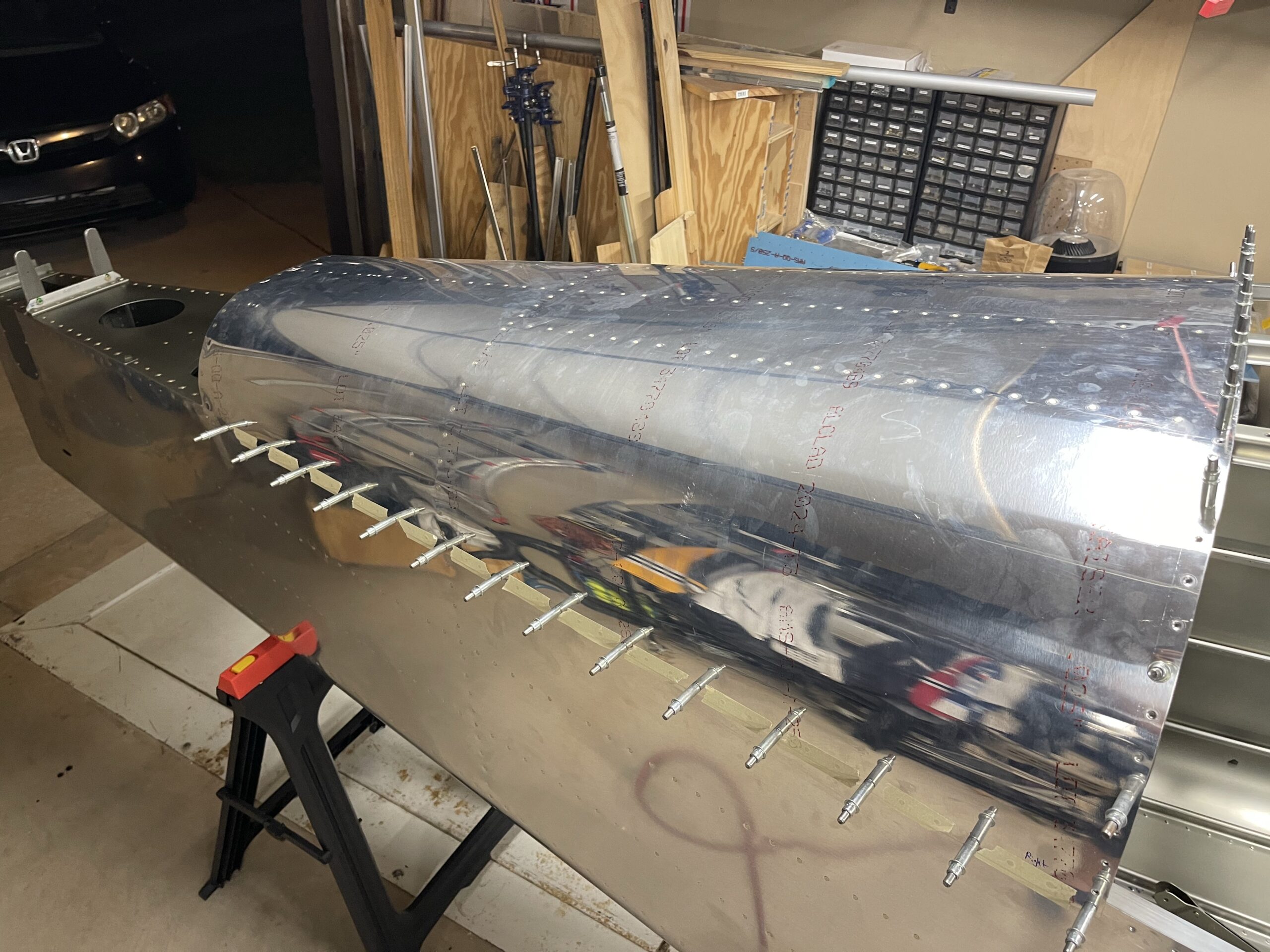 Fuselage Aft Top Skin Riveted