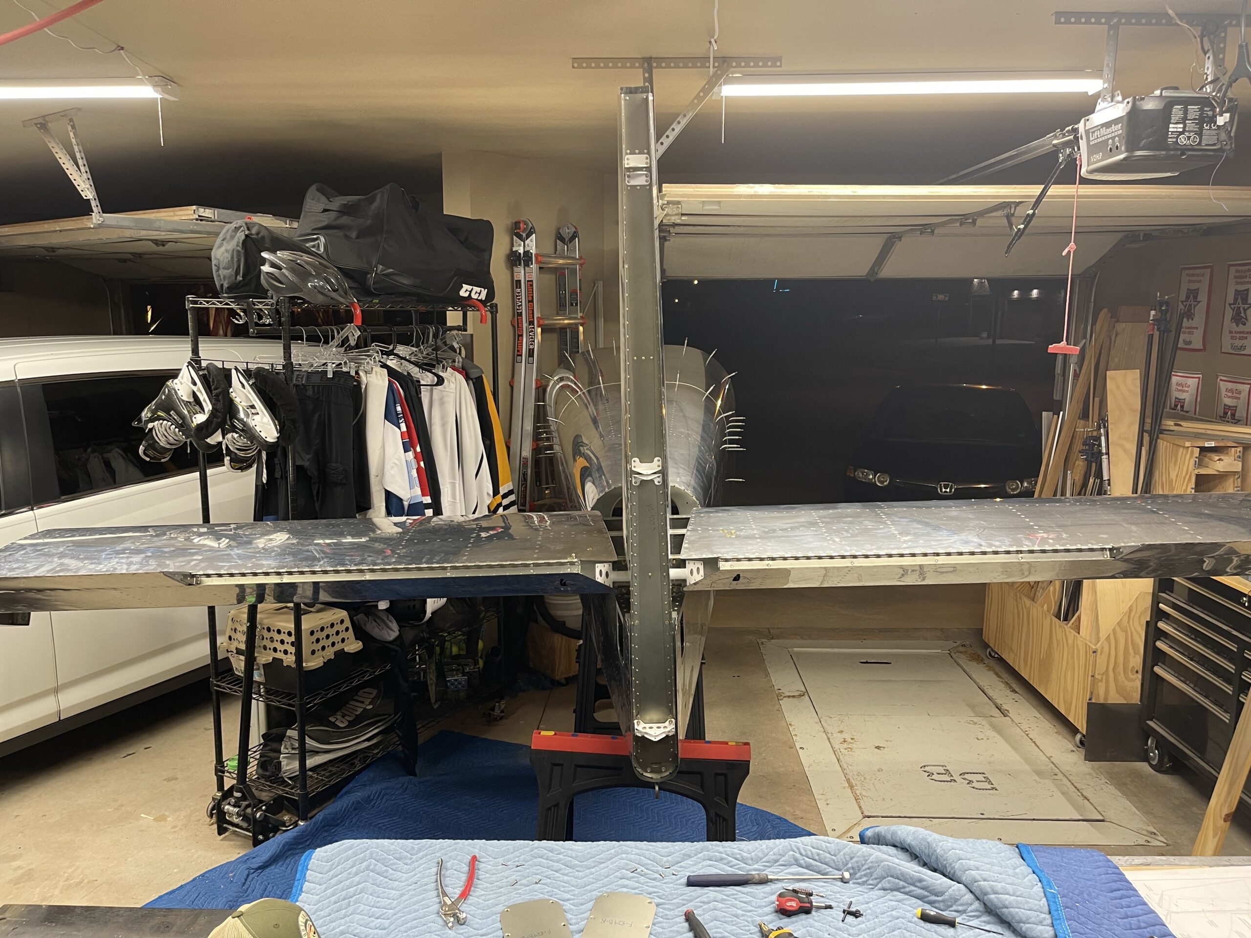 Vertical Stabilizer Attached & Rudder Stop SB Completed