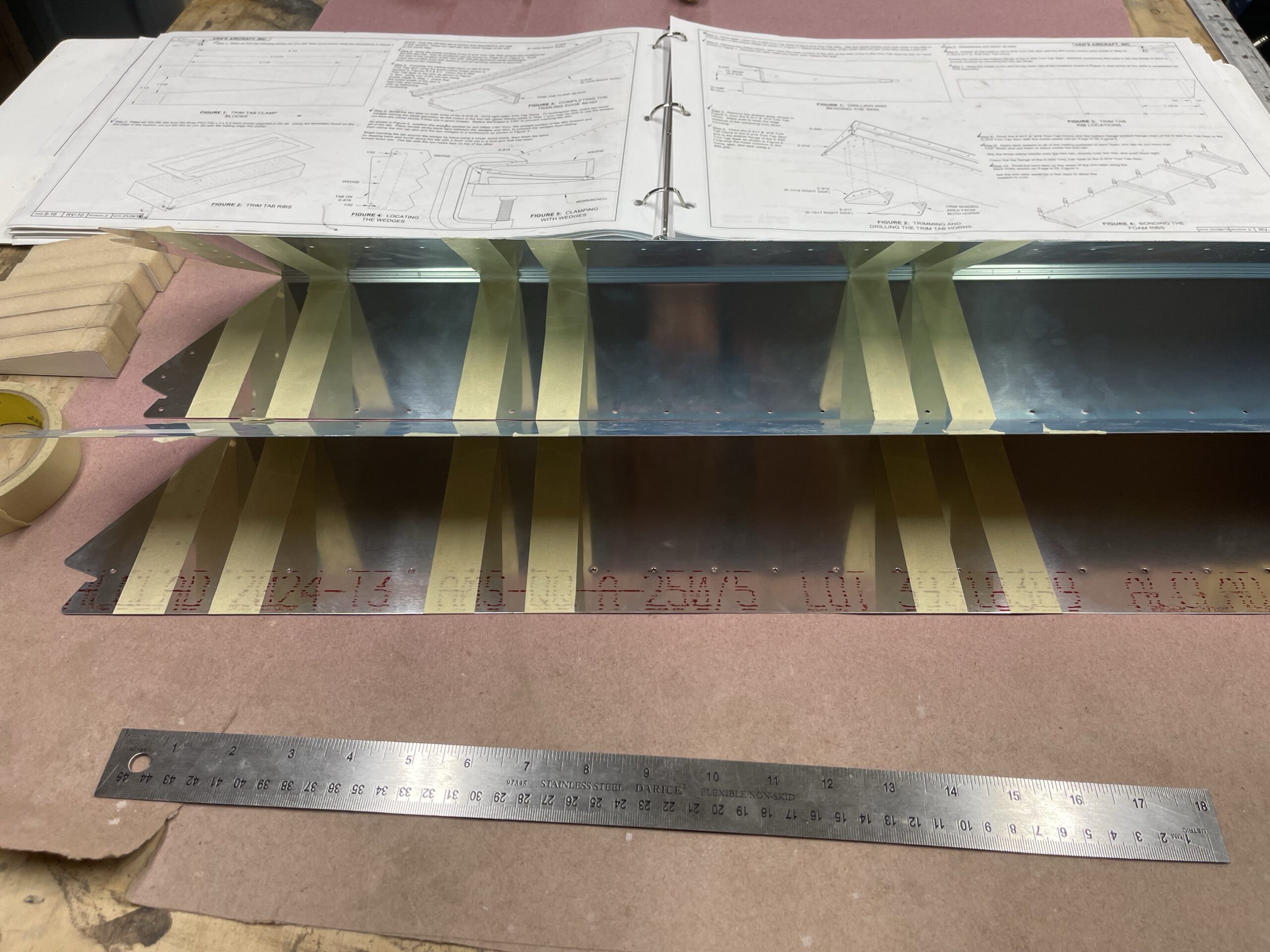 Elevator Trim Tab Skin Taping