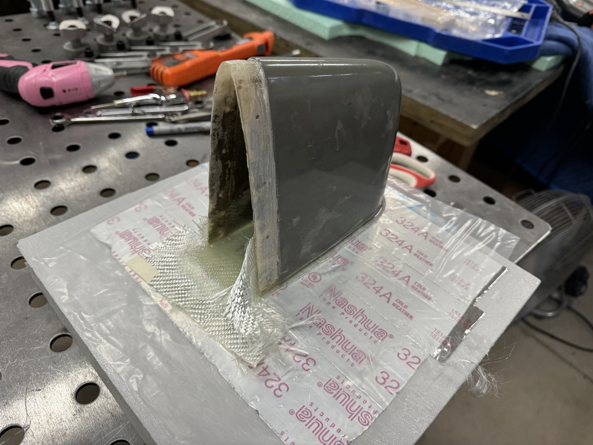 VS Tip Fiberglassing Continues