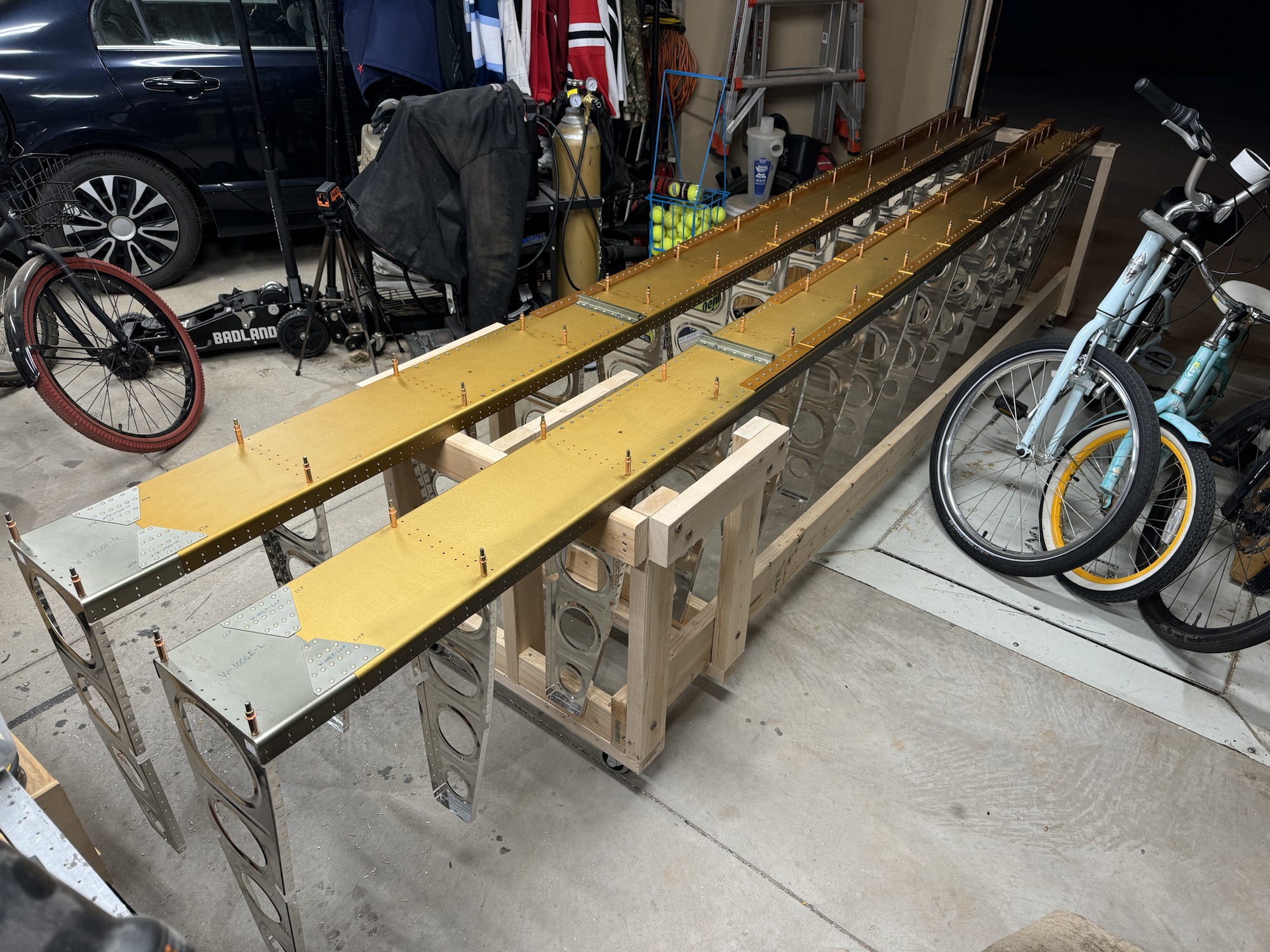 Inboard Ribs Prepped and All Ribs Clecoed