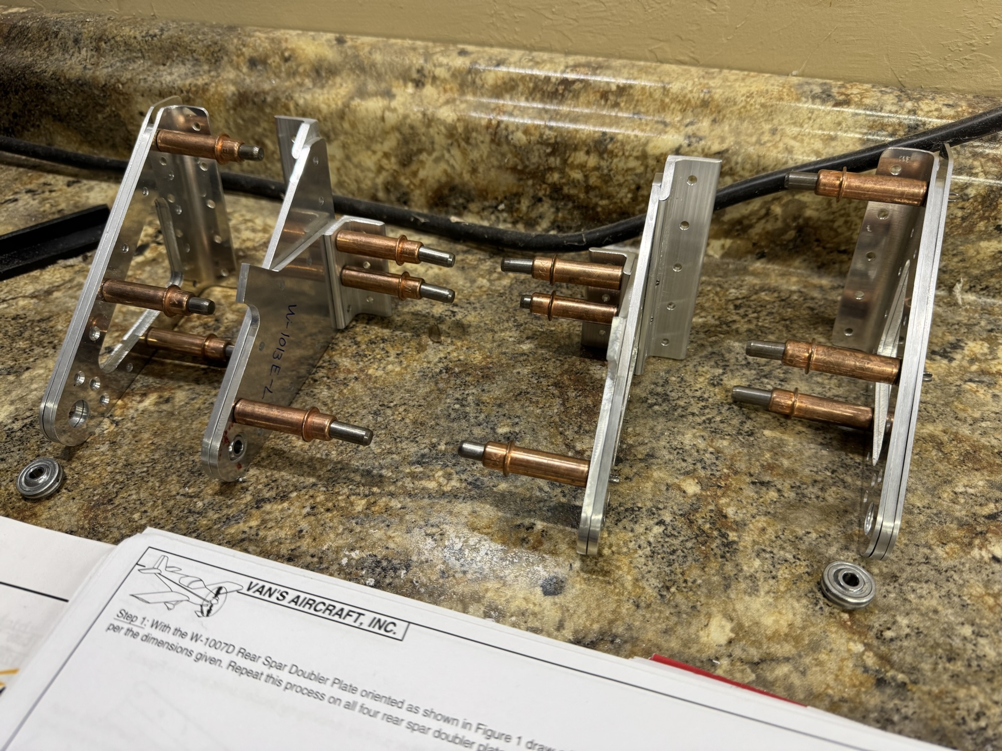 Inboard Aileron Brackets and Rear Spar Reinforcement Plates