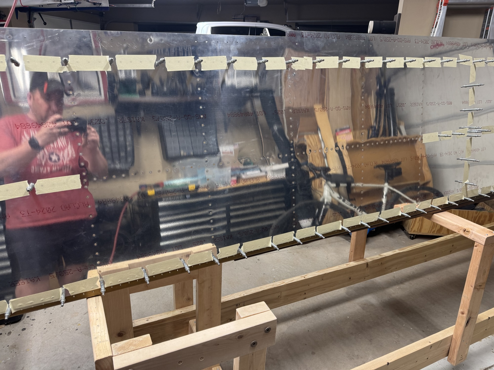 Initial Rivets for Top Skin