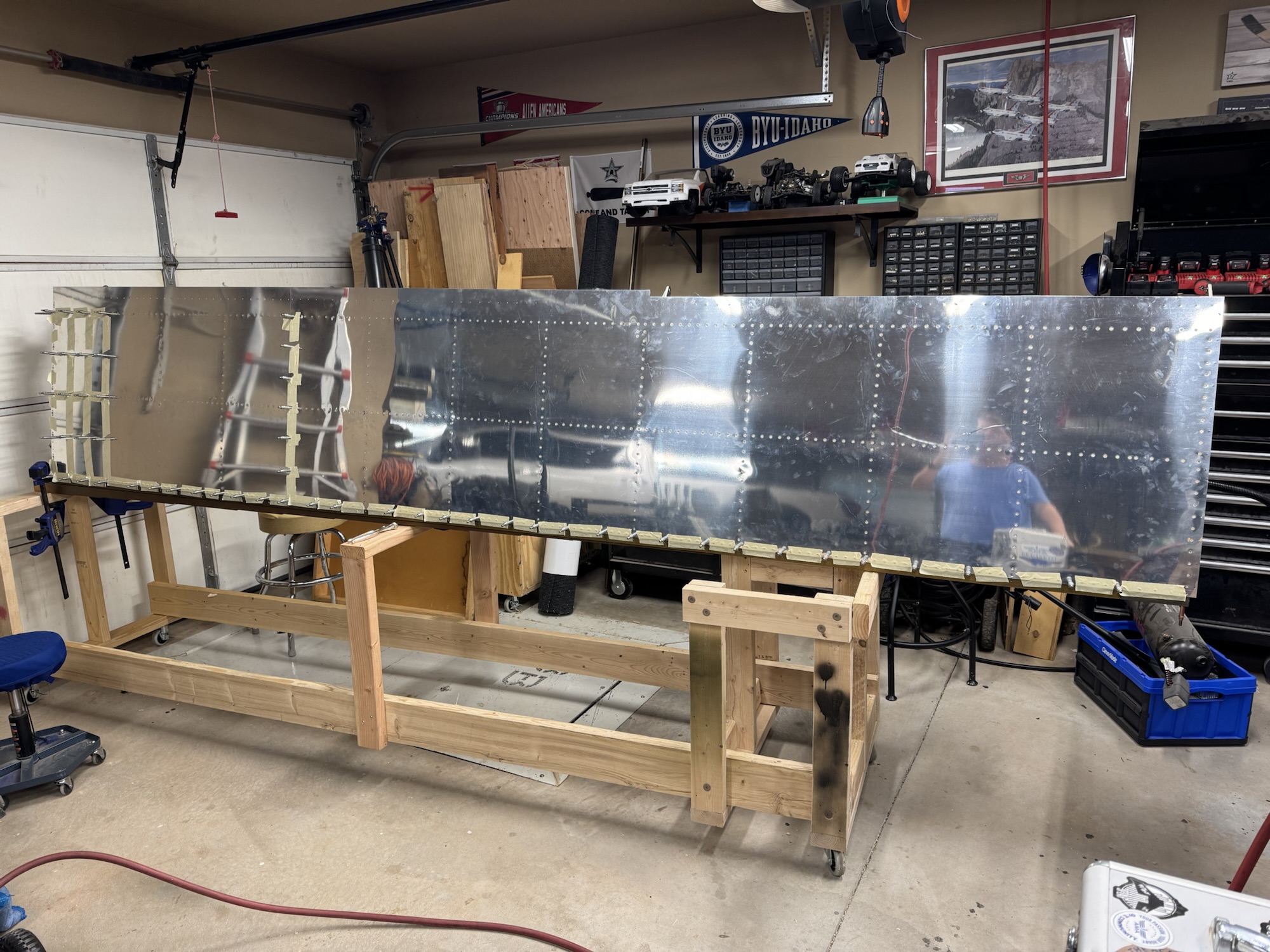 More Right Wing Top Skin Riveting