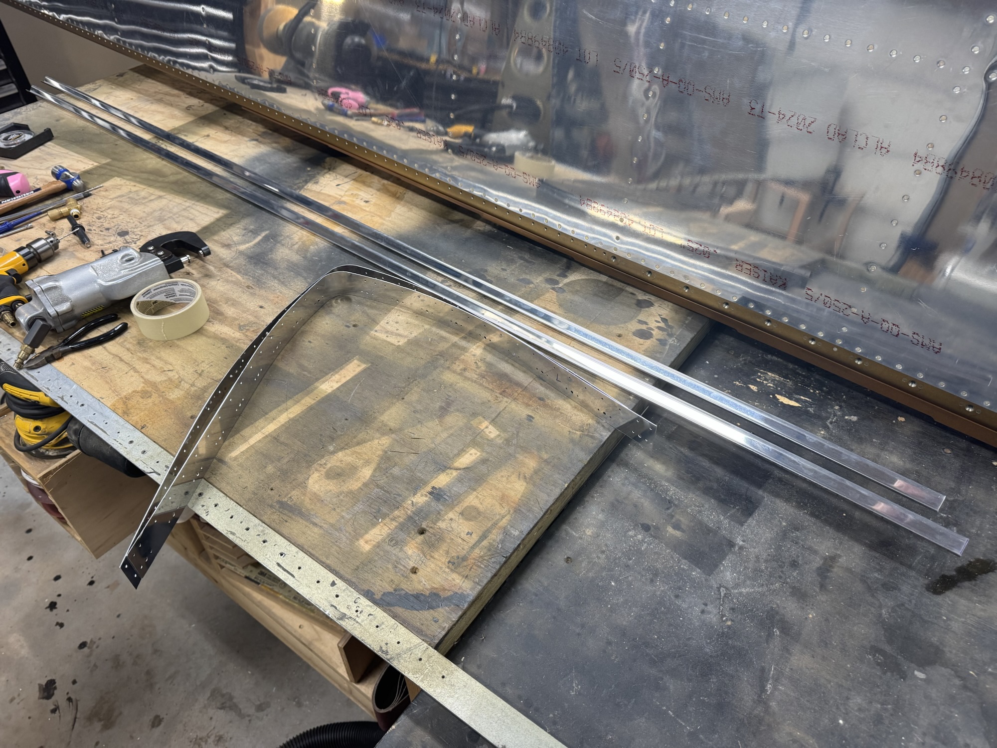 Leading Edge J Channel and Splice Strip Work