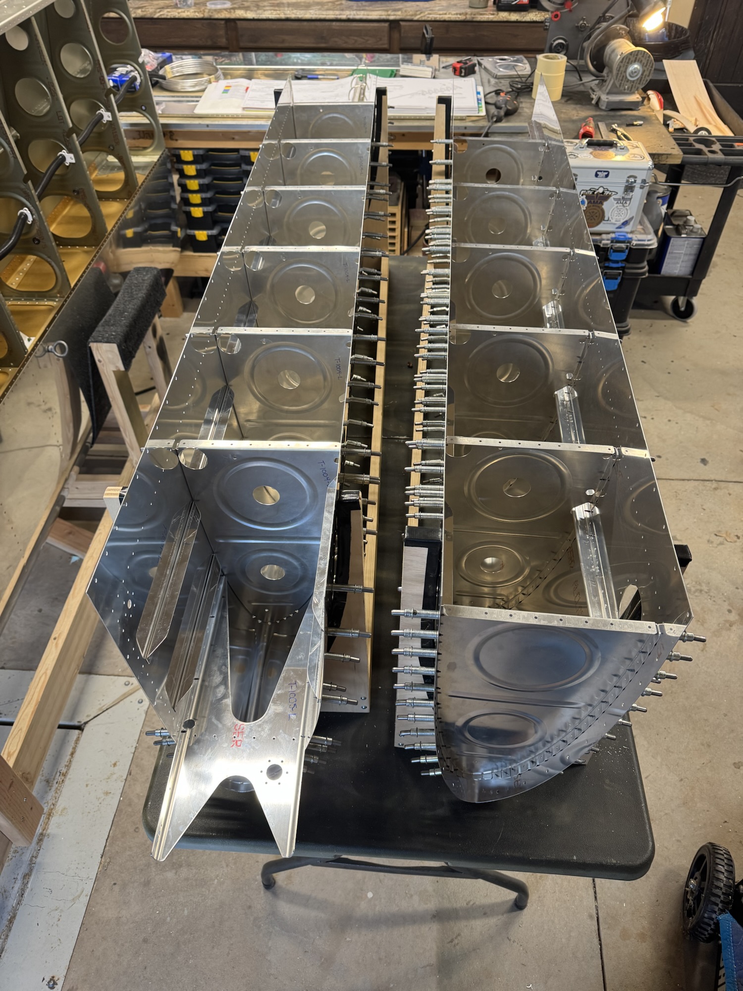 Tanks Mostly Assembled and One J-Channel Drilled