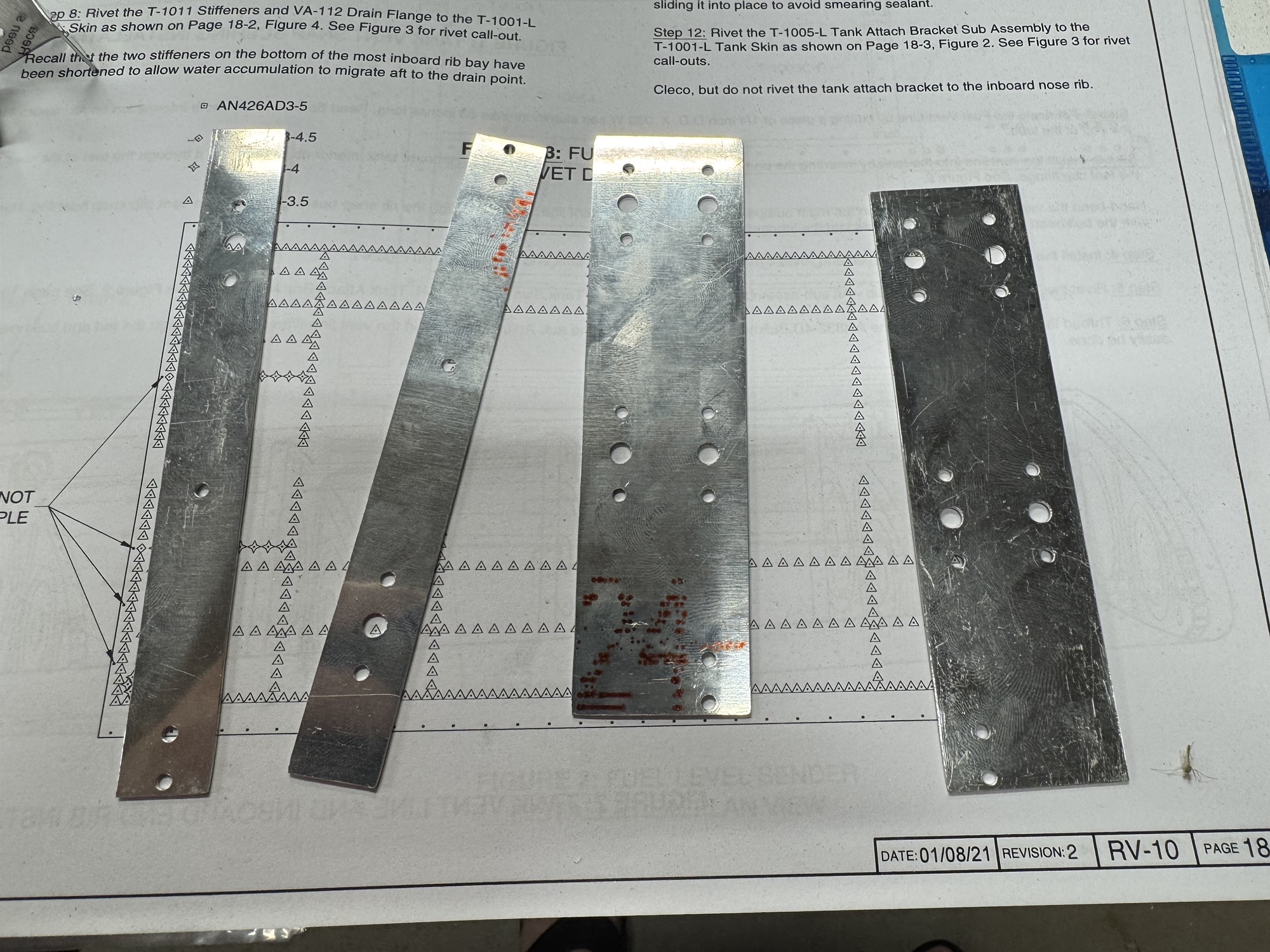 Wing Shims Cut/Deburred and Pitot Tube Planning