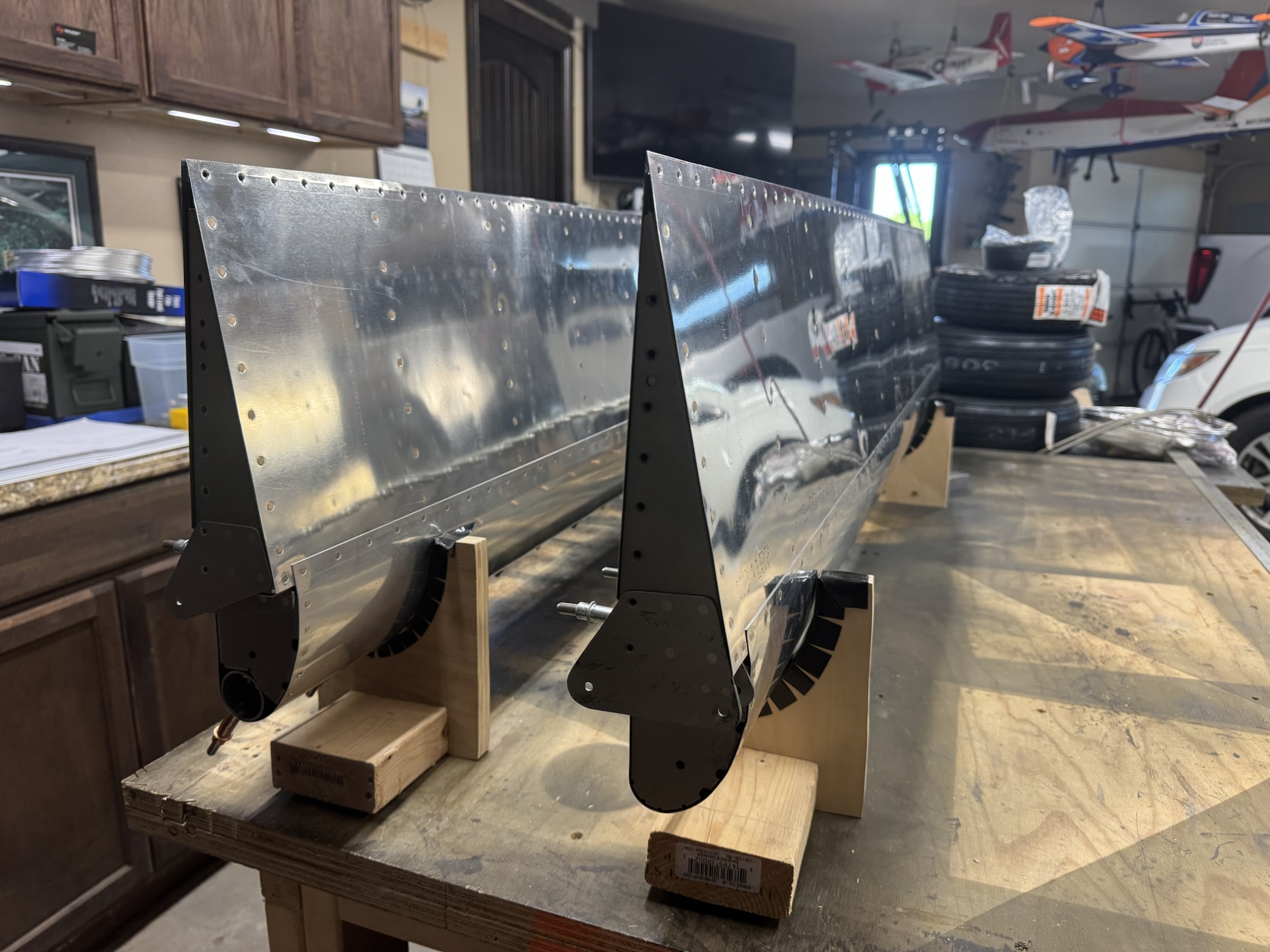 Top Aileron Skins Riveted