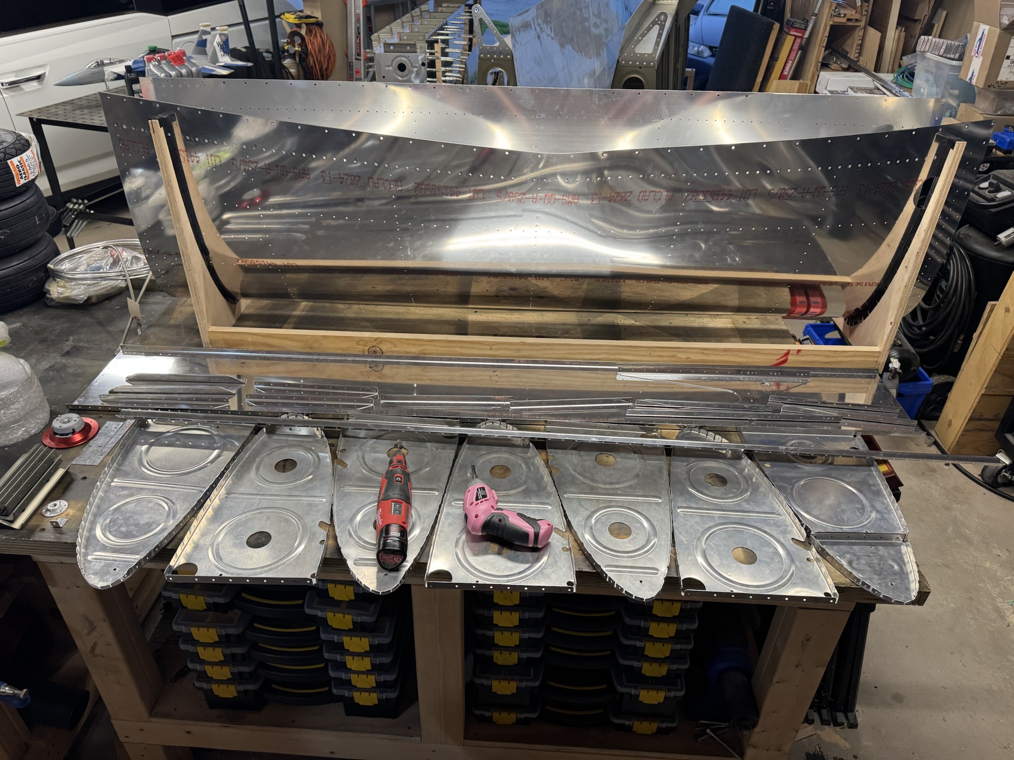 Left Tank Disassembled and Partially Deburred