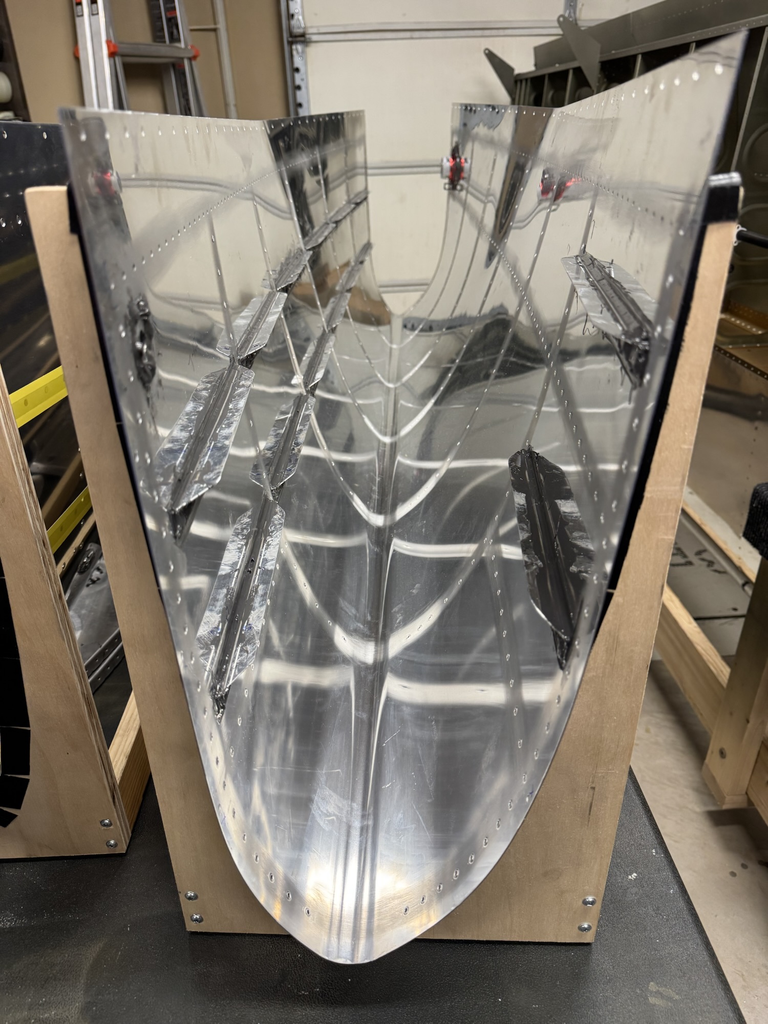 Left Tank Stiffeners Complete