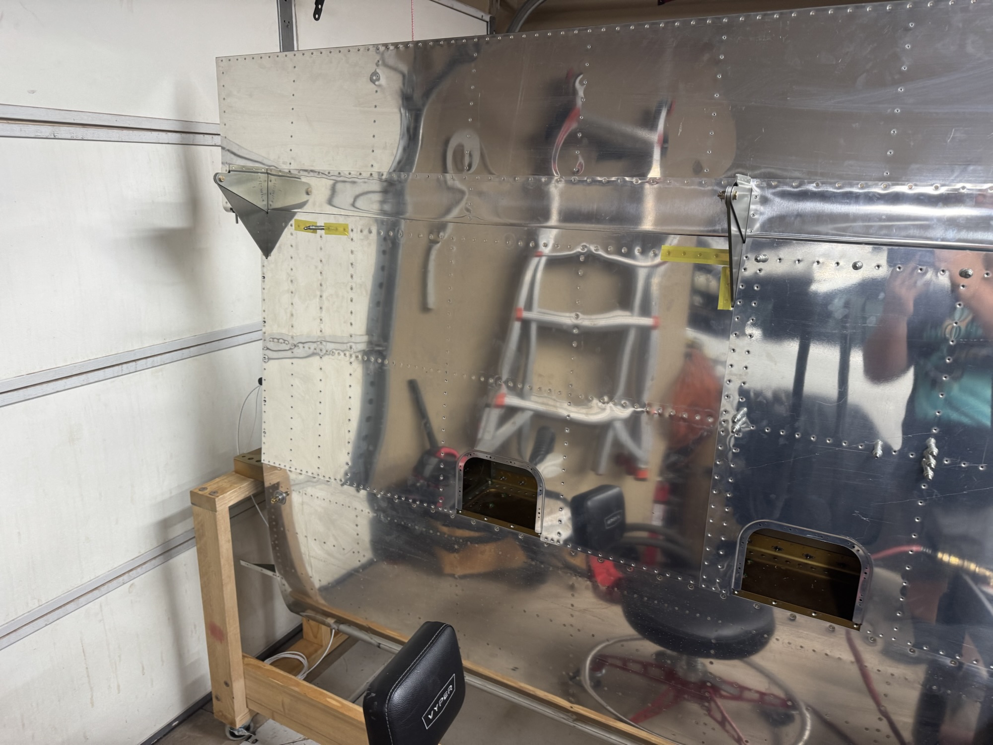 First Day on Bottom Skin Riveting