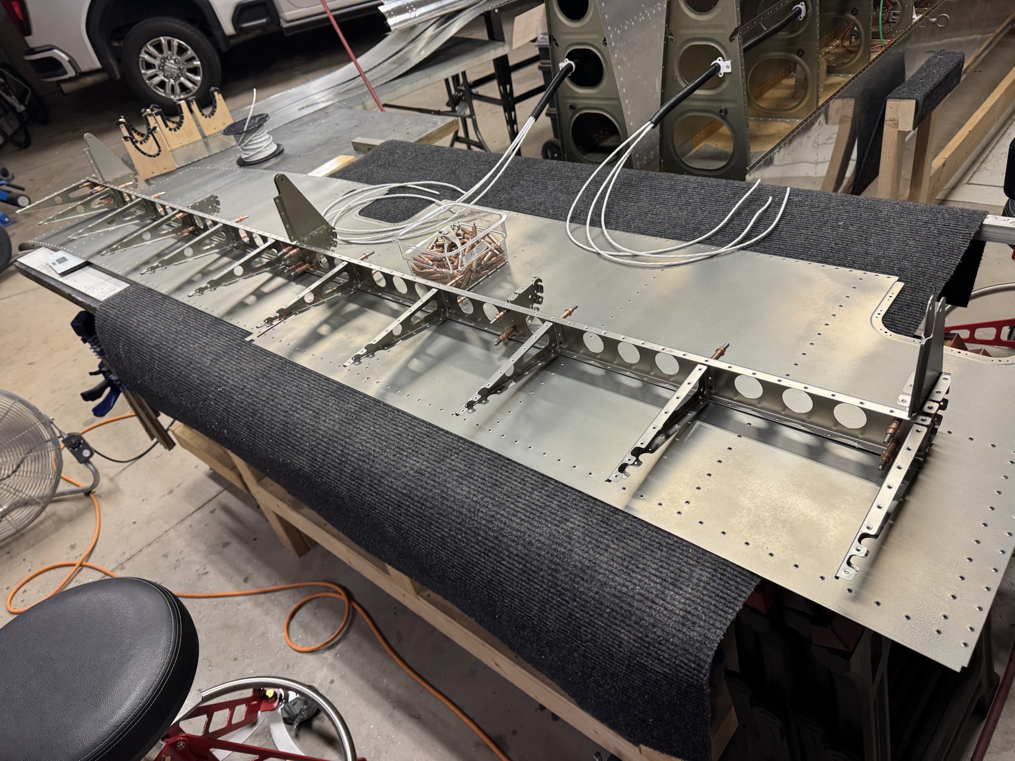 Left Flap Primed and Assembly Started